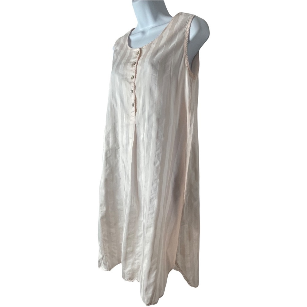 Cotn Pima Cotton Stripe Romantic Cottage Nightgown